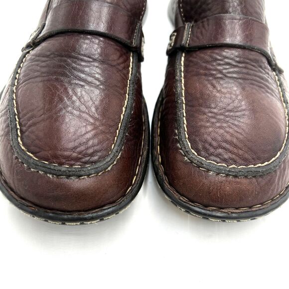 Born Women's Brown Leather Slip On Loafers Shoes Size 9 - Picture 2 of 9